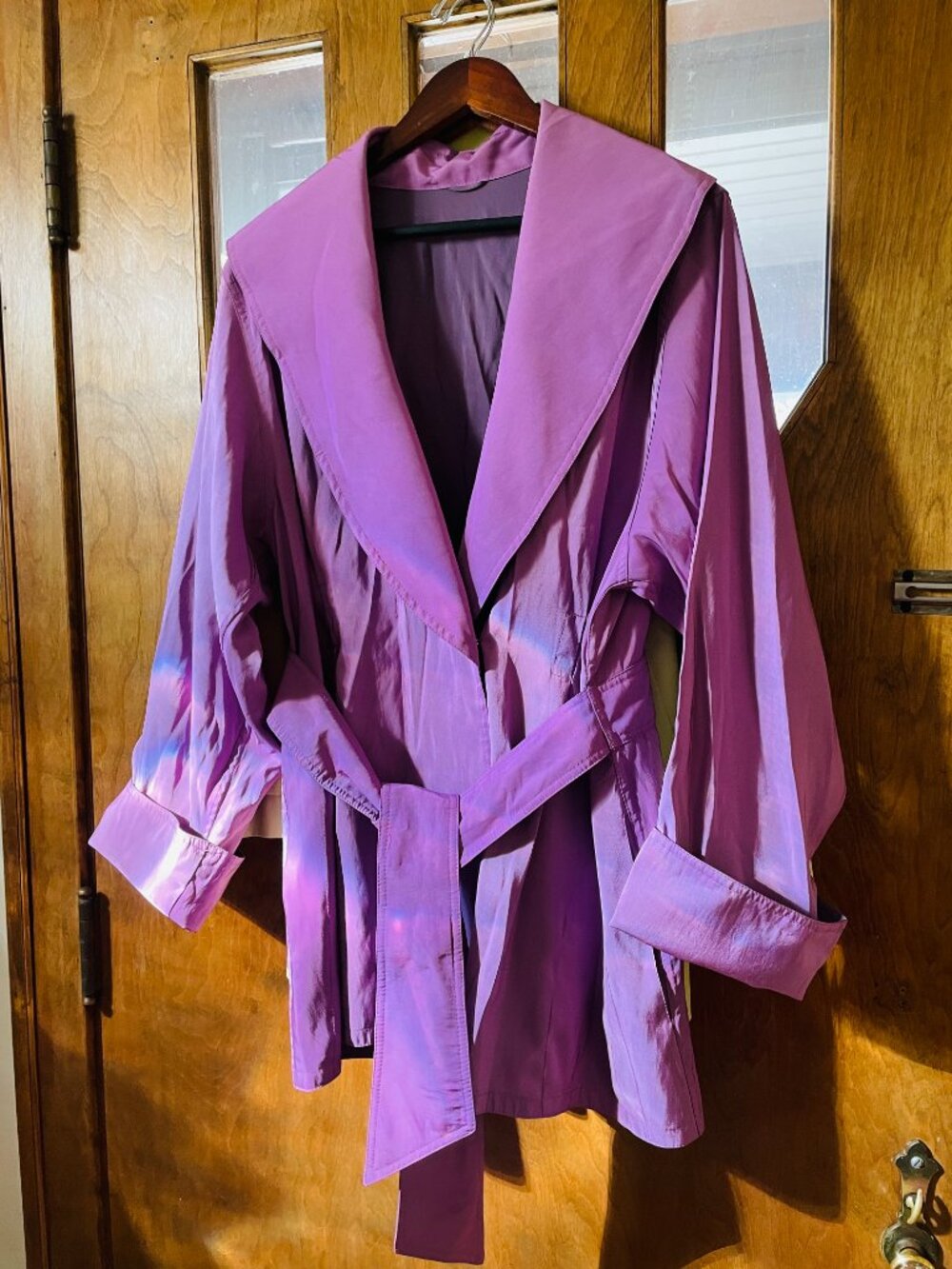 Chic MYCRA PAC Iridescent Trench Raincoat Jacket 1 S/M. Rare Excellent Cond New - Picture 13 of 16